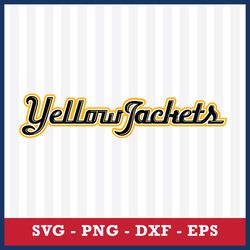 Logo AIC Yellow Jackets 2 Svg, NCAA Svg, Sport Svg, Png Dxf Eps Digital File