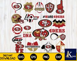 San Francisco 49ers Bundle svg, San Francisco 49ers Nfl svg, for Cricut, Silhouette, digital, file cut