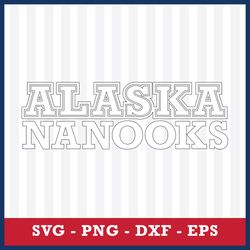 Logo Alaska Nanooks 3 Svg, NCAA Svg, Sport Svg, Png Dxf Eps File