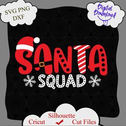 Santa Squad svg, Christmas svg, Santa Hat svg, Christmas Squad png, santa ornament svg, christmas png, squad png, Squad