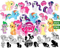 My little pony svg, Rainbow Dash svg, Pinkie Pie svg, Twilight Sparkle svg png