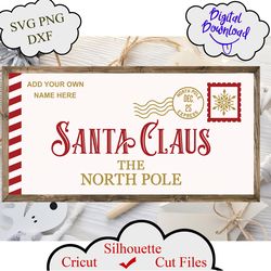Letter To Santa SVG, Santa Letter SVG, Santa Mail SVG, Santa Envelope Svg, Christmas Letter Svg, Postcard To Santa Svg