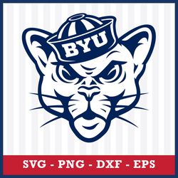 Logo Brigham Young Cougars 3 Svg, NCAA Svg, Sport Svg, Png Dxf Eps File