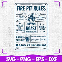 Fire Pit Rules SVG, Cricut, Svg Files, svg, Digital Files Svg, Silhouette, File For Cricut, Cut Files