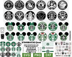 Starbucks Brand 24 oz svg, Starbucks mickey mouse svg, Starbucks logo disney svg