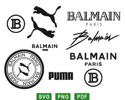 Balmain logo svg, balmain lion logo svg, fashion brand svg png