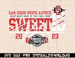 San Diego State Aztecs Sweet 16 2023 Basketball Black  Digital Prints, Digital Download, Sublimation Designs, Sublimatio