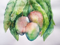 Mango Painting Watercolorr  - digital file that you will download