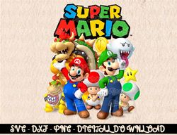 Super Mario Classic Group Shot Graphic   Digital Prints, Digital Download, Sublimation Designs, Sublimation,png, instant