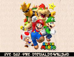 Super Mario Group Shot With Bowser 3D Poster  Digital Prints, Digital Download, Sublimation Designs, Sublimation,png, in
