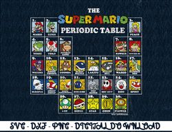 Super Mario Periodic Table Of Characters Graphic  Digital Prints, Digital Download, Sublimation Designs, Sublimation,png