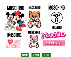 moschino logo svg, moschino teddy bear svg, fashion brand svg png