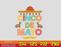 Cinco De Mayo Sombrero Mexican Fiesta 5 de Mayo Svg, Eps, Png, Dxf, Digital Download