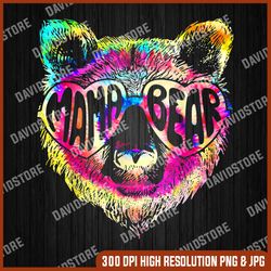 mama bear tie dye glasses mom life mother's day boys girls png, mama bear sunglasses png, mother day png, png file , png