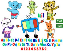 Word Party animals svg, Word Party zebra svg, Word Party elephant svg png