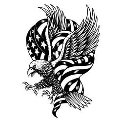 Eagle With Flag SVG PNG Memorial Day SVG Cricut For Files Design