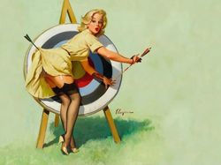 Vintage Pin Up Girl - Cross Stitch Pattern Counted Vintage PDF - 111-371