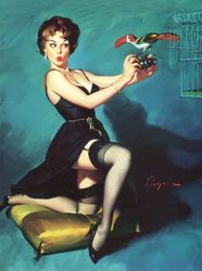Vintage Pin Up Girl - Cross Stitch Pattern Counted Vintage PDF - 111-372