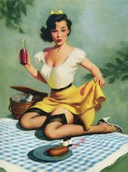 Vintage Pin Up Girl - Cross Stitch Pattern Counted Vintage PDF - 111-373