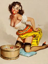 Vintage Pin Up Girl - Cross Stitch Pattern Counted Vintage PDF - 111-389