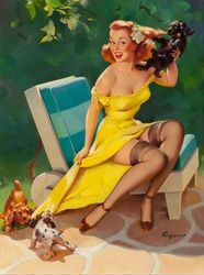 Vintage Pin Up Girl - Cross Stitch Pattern Counted Vintage PDF - 111-390