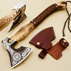 Outdoor Warriors: Unleash Your Inner Viking with Custom Carbon Steel Camping Hatchets and Throwing Tomahawks