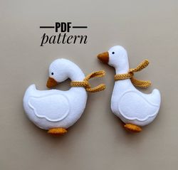 DIY Gooses ornaments pattern Goose   patterns felt PDF