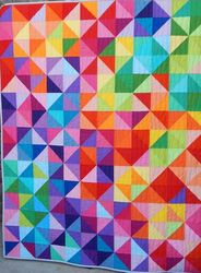 Abstract geometric design cross stitch pattern, Rainbow colors, modern cross stitch, PDF, instant download, Geo110