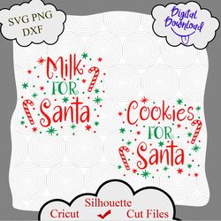 Cookies for Santa Svg, Christmas Svg, Santa Plate Cut File, Cookie Plate svg, cookies svg, santa svg, christmas svg png