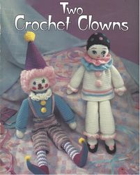 Two Clowns Crochet pattern - Vintage pattern PDF Instant download