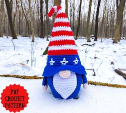 Patriotic gnome USA