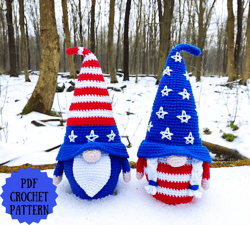 Patriotic gnomes USA,Set 2 in 1