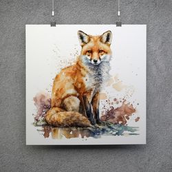 Beautiful Fox painting - Download and Print