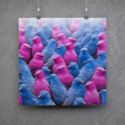 Colored Birds poster - Download and Print