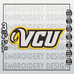 VCU Rams Embroidery Designs, NCAA Logo Embroidery Files, NCAA VCU, Machine Embroidery Pattern