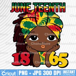 Juneteenth Png, Juneteenth Celebrating 1865 Png, Little Miss Juneteenth Black Girl Png, Cute Girl Juneteenth Kids Png