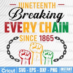 Juneteenth Svg, Breaking Every Chain Svg, Since 1865 Svg, Black History Svg, Freedom Juneteenth Svg, Freedom Day Svg,