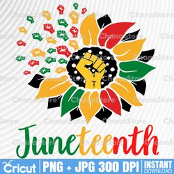 Juneteenth Png, Juneteenth Accentors Sunflower African American Black Pride Png, Juneteenth Celebrating 1865 Png