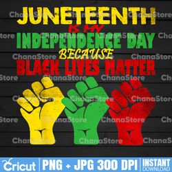 Juneteenth Is My Independence Day Because Black Lives Matter PNG, Freedom Day, BLM PNG, Equality Rights, Africa