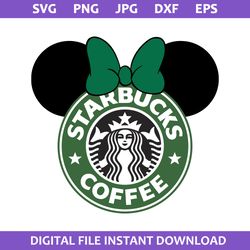 Minnie Mouse Starbucks Coffee Svg, Dinsney Coffee Svg, Starbucks Cup 24 Oz Svg, Png Jpg Dxf Eps File
