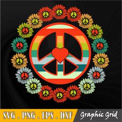 Peace Love and Light Svg, Hippie Svg, Floral Hippie Svg, Funny Hippie Svg, Digital Download