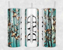 Duck Hunting Dad Tumbler Wrap, Fathers Day Tumbler Wrap, Seamless Tumbler for Dad, Split Add Kids Names PNG