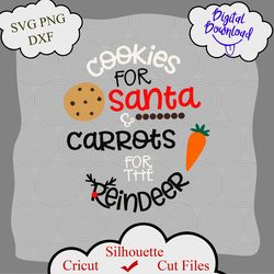 Christmas SVG, Cookies for Santa svg, Christmas ornament, Carrots for the Reindeer, Santa Cookie Plate, Cookie Plate