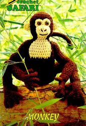 Monkey Crochet pattern - Crochet Safari-Vintage pattern PDF Instant download- Crochet Toy Gift