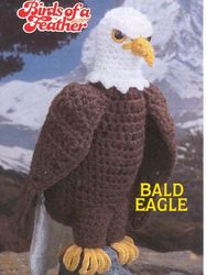 Bald Eagle Crochet pattern - Bird crochet 15" Inch size -Vintage pattern PDF Instant download