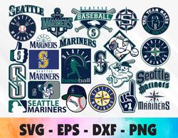 Seattle Mariners bundle logo,MLB Team, Logo Basketball, svg, png, eps, dxf