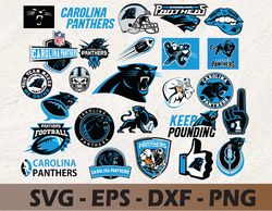 Carolina Panthers logo, bundle logo, NFL teams, Football Teams, svg, png, eps, dxf 3