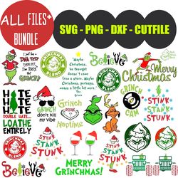 Grinch SVG Bundle, Grinch christmas svg, bundle grinch svg, grinch face svg, grinch png, grinch family bundle, grinch