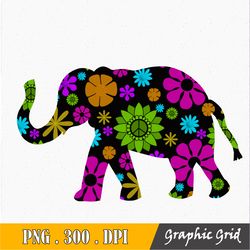 Elephant png,Flowers Elephant png ,Floral Animal png ,Elephant Clipart,Florals png,Florals Cutting Files