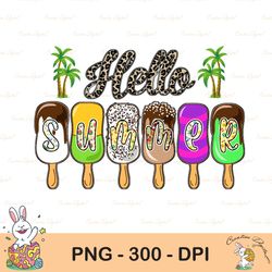 Hello Summer Sublimation png, Hello Summer PNG,summertime png, Popsicle summer png, Popsicle png,Kids PNG, ublimation pn